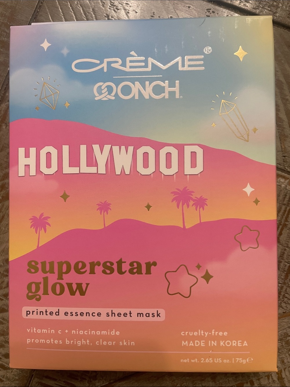 The Crème Shop x ONCH x Hollywood Superstar Glow Printed Essence Sheet Mask